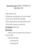 Giáo án tin học lớp 3 - BÀI 2 : TÔ MÀU VÀ PHA MÀU TÔ doc