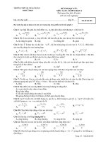 ĐỀ THI HỌC KỲ I MÔN: VẬT LÍ - TRƯỜNG THPT SỐ 1 BẢO THẮNG pptx