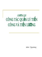 CHƯƠNG VIII CÔNG TÁC QUẢN LÝ TIỀN CÔNG VÀ TIỀN LƯƠNG pdf