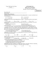 ĐỀ THI HỌC KỲ I MÔN VẬT LÝ 12 CƠ BẢN - Mã đề thi 132 doc