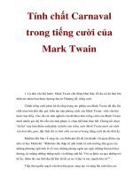 Tính chất Carnaval trong tiếng cười của Mark Twain ppt