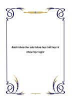 Bách khoa thư các khoa học triết học iii khoa học logic doc