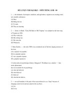 ĐỀ LUYỆN THI ĐẠI HỌC – MÔN TIẾNG ANH - 04 ppt