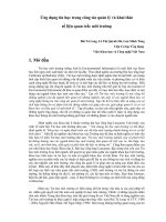 Ứng dụng tin học trong công tác quản lý và khai thác số liệu quan trắc môi trường pot