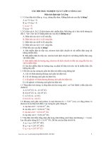 CÂU HỎI TRẮC NGHIỆM VẬT LÝ LỚP 11 NÂNG CAO potx