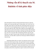 Những vẫn đề lý thuyết của M. Bakhtin về tính phức điệu doc
