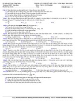 ĐỀ LẦN 1 NĂM HỌC 2011-2012 Trường THPT Tam Đảo pdf