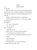 Giáo án lớp 4 môn Khoa học CƠ THỂ NGƯỜI docx