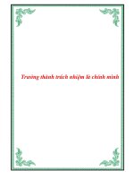 Trưởng thành trách nhiệm là chính mình pptx