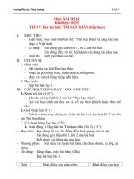 Giáo án âm nhạc lớp 1: Học hát bài: TÌM BẠN THÂN (tiết 2) pptx