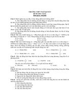 ĐỀ THI THỬ MÔN VẬT LÝ TRƯỜNG THPT NGÔ QUYỀN - ĐỀ 1 pptx