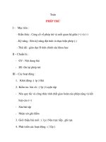 Giáo án lớp 4 môn Toán PHÉP TRỪ doc