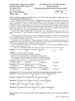 KỲ THI HỌC KỲ 2- NĂM HỌC 2010-2011 TRƯỜNG THCS-THPT NGÔ GIA TỰ pptx