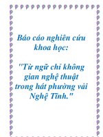 Báo cáo nghiên cứu khoa học: 