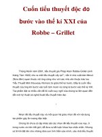 Cuốn tiểu thuyết độc đáo bước vào thế kỉ XXI của Robbe – Grillet ppsx