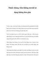 Thuốc kháng viêm không steroid sử dụng không đơn giản pot