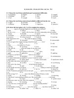 Kỳ thi thử ĐH – CĐ năm 2011 Môn: Anh Văn - T12 pps