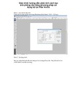 Giáo trình hướng dẫn phân tích cách tạo ảnh phông nền bằng phương pháp sử dụng bộ lọc filter Arctis p1 pdf
