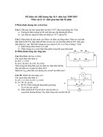 Đề khảo sát chất lượng học kì I- năm học 2010-2011 Môn vật lý pot