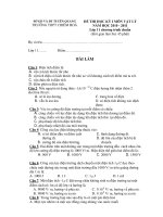 ĐỀ THI HỌC KỲ I MÔN VẬT LÝ NĂM HỌC 2010 - 2011 - TRƯỜNG THPT CHIÊM HOÁ pot