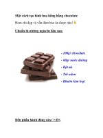 Một cách tạo hình hoa hồng bằng chocolate pot