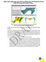 Giáo trình phân tích quy trình tự động hóa với Autocad 3d cho thiết kế công trình giao thông p1 pot