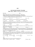 ĐỀ THI THỬ ĐẠI HỌC NĂM 2009 Môn: Vật Lý - ĐỀ 2 ppsx