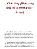 Chức năng giải trí trong sáng tạo và thưởng thức văn nghệ doc