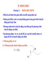 CƠ HỌC ỨNG DỤNG - PHẦN 2 ĐỘNG HỌC - CHƯƠNG 3 pdf