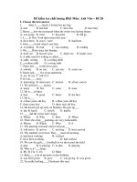 Đề kiểm tra chất lượng HKI Môn: Anh Văn – Đề 28 ppsx