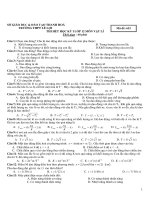 ĐỀ THI HỌC KỲ I LỚP 12 MÔN VẬT LÍ Thời gian : 60 phút Mã đề: 653 ppt