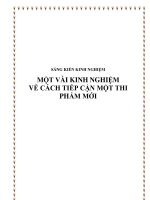 skkn một vài kinh nghiệm về cách tiếp cận một thi phẩm mới