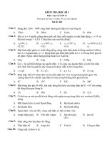 KIỂM TRA HỌC KÌ I Môn: VẬT LÍ LỚP - Mã đề: 408 pot