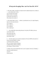 Đề luyện thi tốt nghiệp Môn: Anh Văn Năm 2011- Đề 19 potx