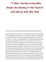 Ý thức văn hóa trong dịch thuật văn chương ở Việt Nam từ cuối thế kỷ XIX đến 1945 pdf