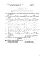 BÀI KIỂM TRA 15 PHÚT VẬT LÝ - MÃ ĐỀ 215 doc