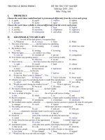 ĐỀ THI THỬ TỐT NGHIỆP Năm học 2010 _2011 Môn: Tiếng Anh ppt