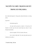 NGUYÊN TẮC ĐIỀU TRỊ BĂNG HUYẾT TRONG SẢN PHỤ KHOA ppsx