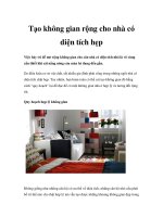 Tạo không gian rộng cho nhà có diện tích hẹp ppt