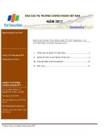 BÁO cáo THỊ TRƯỜNG CHỨNG KHOÁN VIỆT NAM năm 2011 báo cáo PHÂN TÍCH nền KINH tế VIỆT NAM 2011 và THỊ TRƯỜNG CHỨNG KHOÁN 2012 công ty CP chứng khoán FPT bộ phận phân tích đầu tư