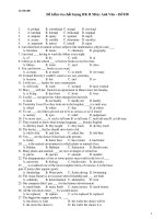 Đề kiểm tra chất lượng HK II Môn: Anh Văn – Đề 018 docx