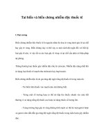 Tai biến và biến chứng nhiễm độc thuốc tê doc