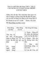 Giáo án nghề điện dân dụng THCS - Tiết 22 CÁC DỤNG CỤ CƠ BẢN DÙNG TRONG LẮP ĐẶT ĐIỆN ppsx