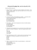 Đề luyện thi tốt nghiệp Môn: Anh Văn Năm 2011- Đề 1 docx