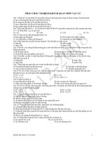 PHẦN TRẮC NGHIỆM KHÁCH QUAN MÔN VẬT LÝ pptx