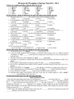 Đề luyện thi Tốt nghiệp và Đại học Năm 2011 – Đề 4 ppt