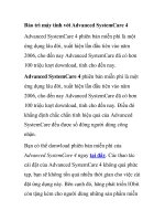 Bảo trì máy tính với Advanced SystemCare 4 potx