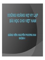 Khủng hoảng nợ công Hy lạp bài học cho Việt Nam