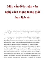 Mấy vấn đề lý luận văn nghệ cách mạng trong giới hạn lịch sử potx