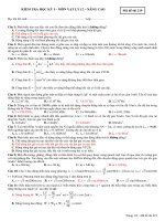 KIỂM TRA HỌC KỲ I MÔN VẬT LÝ 12 – Mã đề thi 219 docx